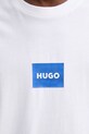 Hugo Blue t-shirt bawełniany Nayonix 50554382 biały