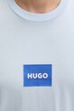 HUGO Blue T-shirt ανδρικό βαμβακερό Nayonix 50554382 μπλε