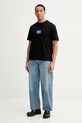 Hugo Blue t-shirt bawełniany Nayonix 50554382 czarny SS26