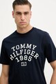 Tommy Hilfiger t-shirt bawełniany granatowy MW0MW41470