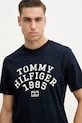 Tommy Hilfiger t-shirt bawełniany granatowy MW0MW41470
