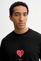 HUGO t-shirt bawełniany Dalentin czarny 50553429