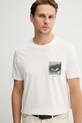 HUGO t-shirt bawełniany Deyss beżowy 50553755