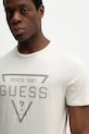 Guess t-shirt bawełniany beżowy M6RI09.I3Z14