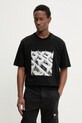 Pamučna majica HUGO Dodger print crna 50553330