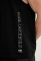 Βαμβακερό μπλουζάκι Karl Lagerfeld IKON B1M46012 μαύρο