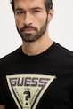 Guess t-shirt bawełniany LUTA czarny Z6RI03.I3Z14