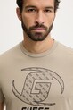 Guess t-shirt bawełniany KELE beżowy Z6RI06.I3Z14