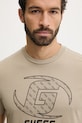 Guess t-shirt bawełniany KELE beżowy Z6RI06.I3Z14