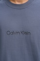 Βαμβακερό μπλουζάκι Calvin Klein LV040HM228 σκούρο μπλε
