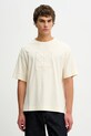 Calvin Klein t-shirt bawełniany bawełna beżowy LV04LE200G