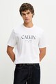 Calvin Klein t-shirt bawełniany nadruk biały LV04RE807G