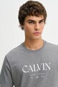 Calvin Klein t-shirt bawełniany szary LV04RE807G