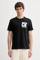 Calvin Klein t-shirt bawełniany nadruk czarny LV04RE819G