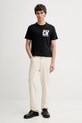 Calvin Klein t-shirt bawełniany LV04RE819G czarny SS26