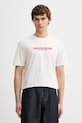 Calvin Klein t-shirt bawełniany nadruk beżowy LV04RE820G