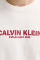 Calvin Klein t-shirt bawełniany LV04RE820G beżowy
