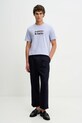 Calvin Klein t-shirt bawełniany LV04RE821G niebieski SS26