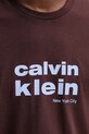 Calvin Klein t-shirt bawełniany LV04RE821G brązowy