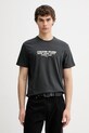 Calvin Klein t-shirt bawełniany nadruk czarny LV04RE834G