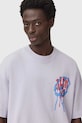 Odzież AllSaints t-shirt bawełniany M035PD fioletowy