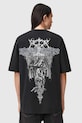 Bavlnené tričko AllSaints M030PD čierna SS26