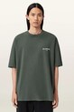 AllSaints t-shirt bawełniany nadruk zielony M045PD