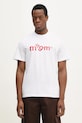 MSGM t-shirt bawełniany nadruk biały 4040MM117D.267002