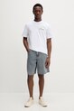 MSGM t-shirt męski bawełniany 4040MM120N.267002 biały SS26