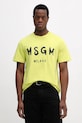 MSGM t-shirt bawełniany nadruk zielony 4040MM510.267002