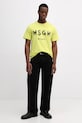MSGM t-shirt bawełniany 4040MM510.267002 zielony SS26