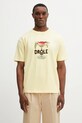Drôle de Monsieur t-shirt bawełniany Lobster Cup aplikacja żółty J.TS289.CO248.LYL