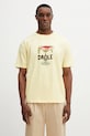 Drôle de Monsieur t-shirt bawełniany Lobster Cup aplikacja żółty J.TS289.CO248.LYL