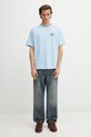 Drôle de Monsieur t-shirt bawełniany Slogan Sport J.TS189.CO002.LBE niebieski