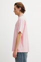 Bavlněné tričko Drôle de Monsieur Slogan Sport J.TS189.CO002.LPI růžová SS26