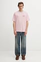 Bavlněné tričko Drôle de Monsieur Slogan Sport J.TS189.CO002.LPI růžová