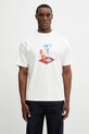 Drôle de Monsieur t-shirt bawełniany Cocktail bawełna beżowy J.TS291.CO002.OW
