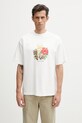 Drôle de Monsieur Hibiscus Club T-shirt męski bawełniany beżowy K.TS300.CO002.OW