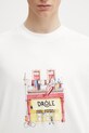 Drôle de Monsieur Drôle Café t-shirt męski bawełniany biały K.TS307.CO002.OW