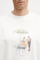 Drôle de Monsieur pánské bavlněné tričko Fleuriste bílá K.TS310.CO002.OW