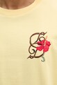 Drôle de Monsieur D Hibiscus Broddée t-shirt bawełniany męski K.TS316.CO248.LYL żółty