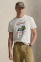 Polo Ralph Lauren t-shirt bawełniany nadruk beżowy 710P04979