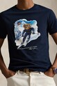 Bavlnené tričko Polo Ralph Lauren tmavomodrá 710P07343