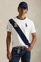 Βαμβακερό μπλουζάκι Polo Ralph Lauren απλικέ λευκό 710981767