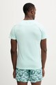 Vilebrequin t-shirt bawełniany THOM THODP307 turkusowy SS26