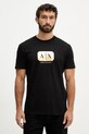 Armani Exchange t-shirt bawełniany nadruk czarny XM002826.AF12308