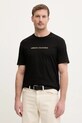 Armani Exchange t-shirt bawełniany nadruk czarny XM002827.AF12308