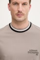 Armani Exchange t-shirt bawełniany beżowy XM001795.AF10361