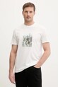Armani Exchange t-shirt bawełniany nadruk beżowy XM002214.AF10356