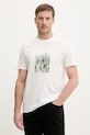 Armani Exchange t-shirt bawełniany nadruk beżowy XM002214.AF10356